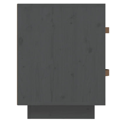 vidaXL Nachttisch Grau 40x34x45 cm Massivholz Kiefer
