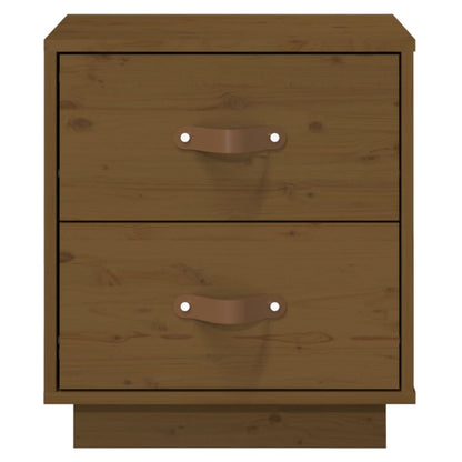 vidaXL Tables de chevet 2 pcs Marron miel 40x34x45 cm Bois de pin massif