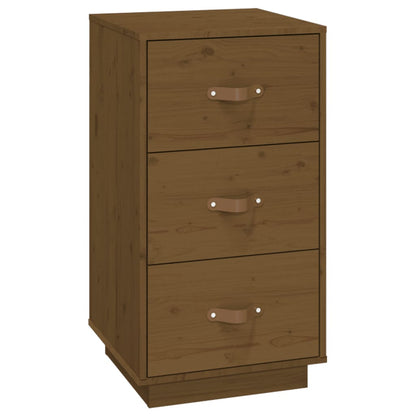 vidaXL Nachttische 2 Stk. Honigbraun 40x40x75 cm Massivholz Kiefer