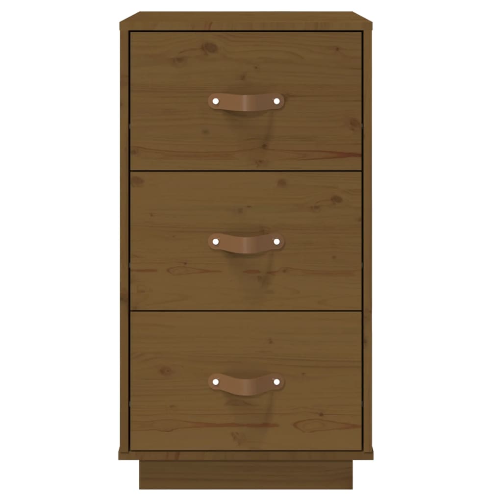 vidaXL Nachttische 2 Stk. Honigbraun 40x40x75 cm Massivholz Kiefer