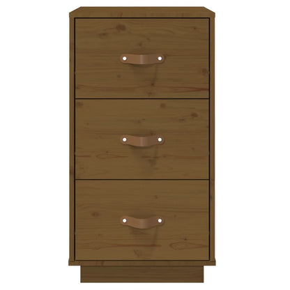 vidaXL Nachttische 2 Stk. Honigbraun 40x40x75 cm Massivholz Kiefer
