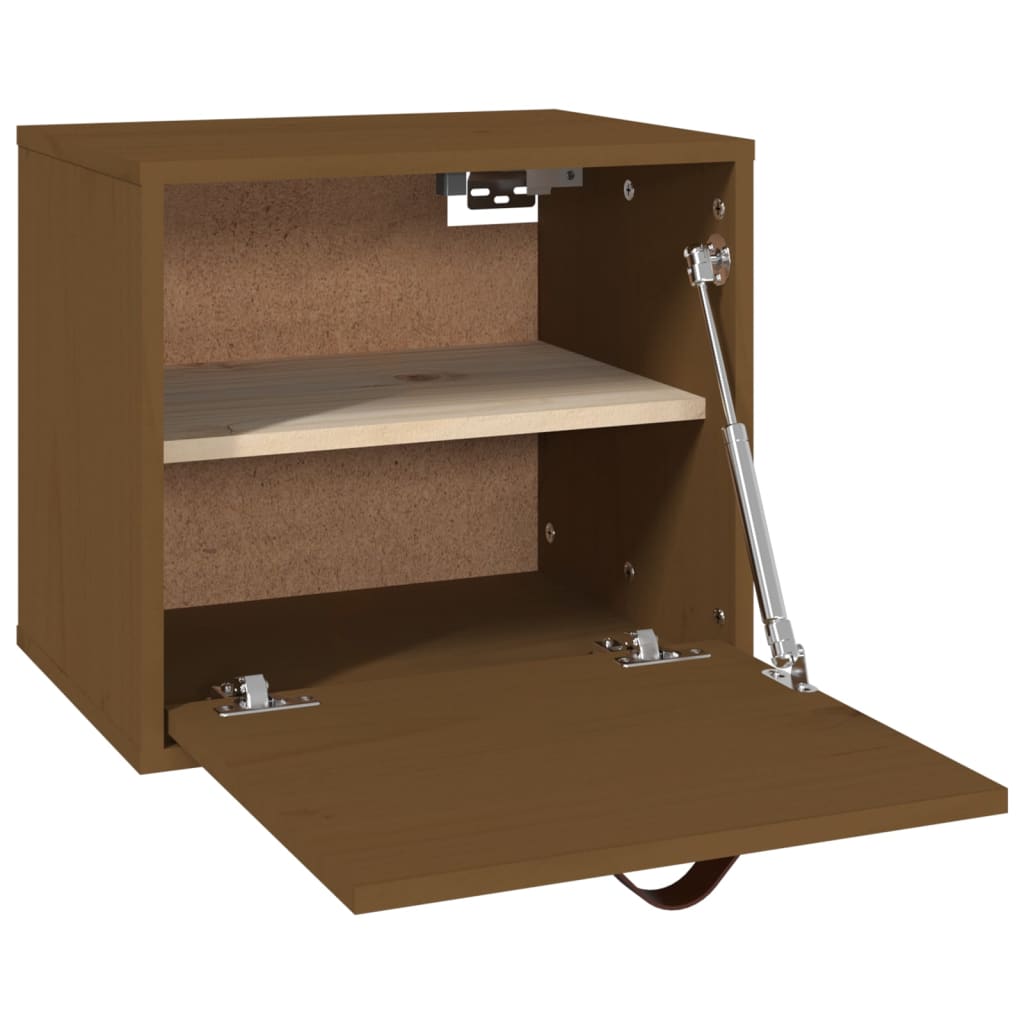 vidaXL Wandschrank Honigbraun 40x30x35 cm Massivholz Kiefer