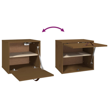 vidaXL Wandschrank Honigbraun 40x30x35 cm Massivholz Kiefer