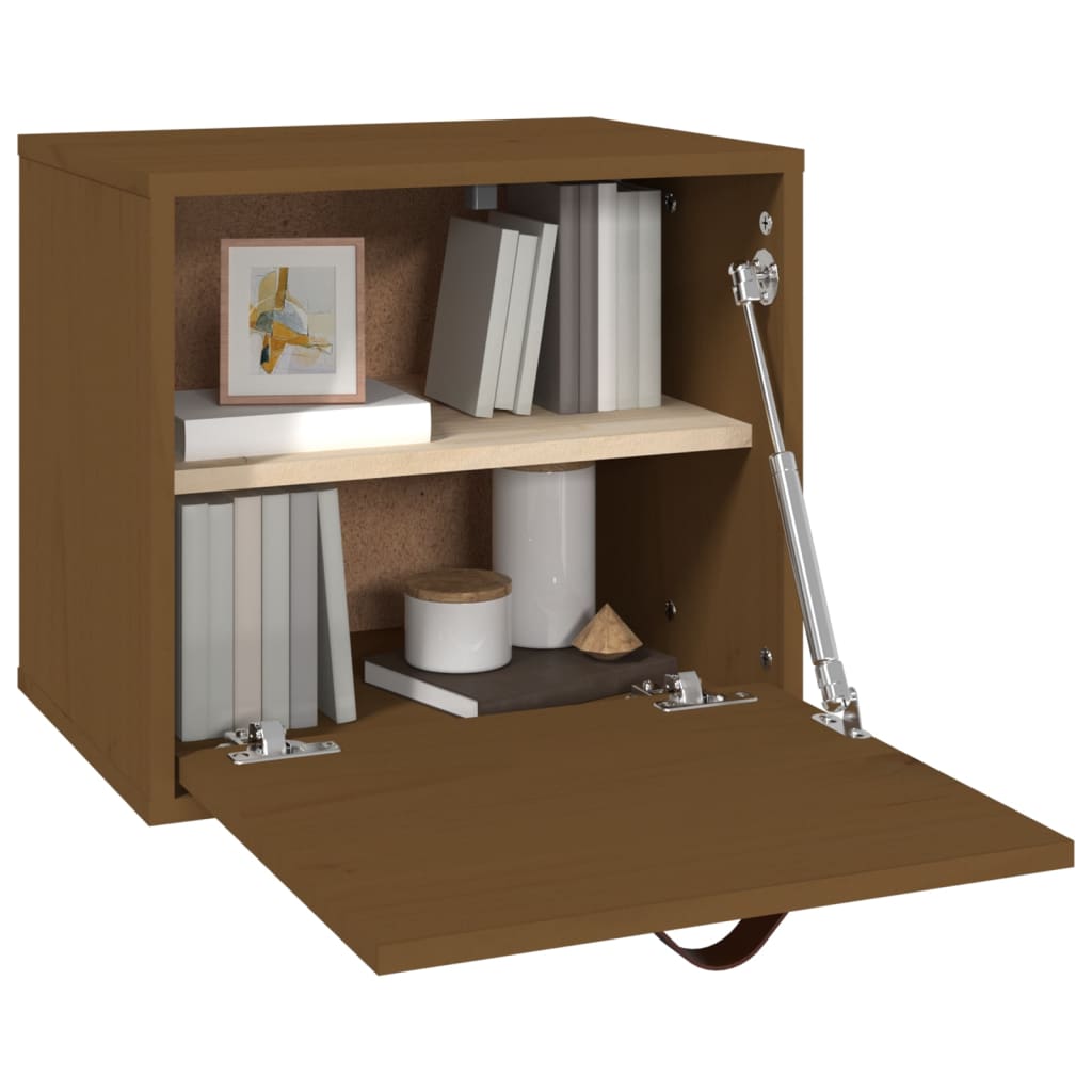 vidaXL Wandschrank Honigbraun 40x30x35 cm Massivholz Kiefer