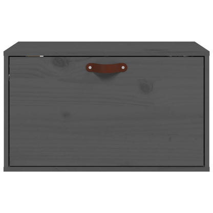 vidaXL Wandschrank Grau 60x30x35 cm Massivholz Kiefer