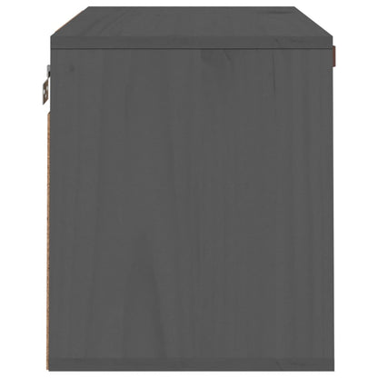vidaXL Wandschrank Grau 60x30x35 cm Massivholz Kiefer
