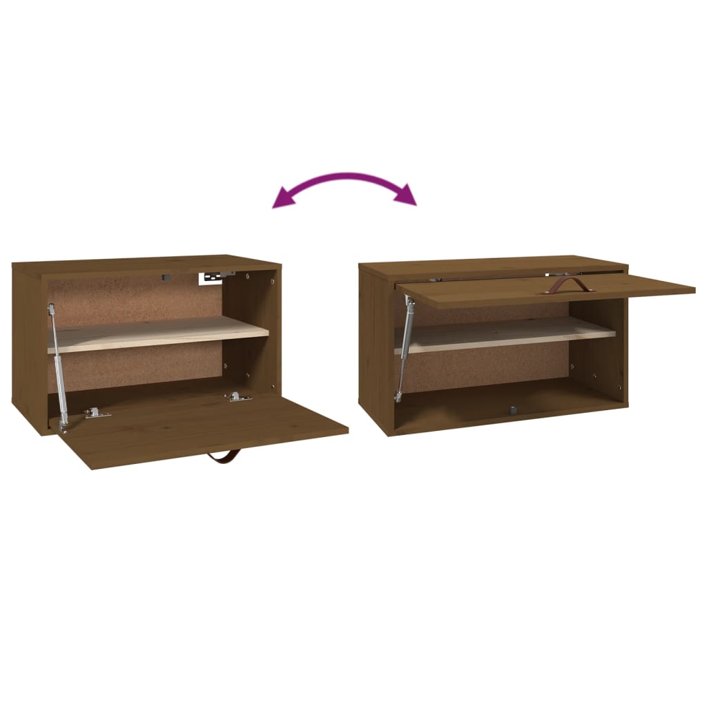 vidaXL Wandschrank Honigbraun 60x30x35 cm Massivholz Kiefer