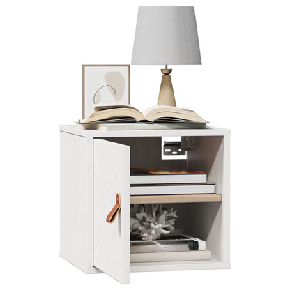 vidaXL Meubles hauts muraux 2 pcs Blanc 31,5x30x30 cm Bois de pin massif