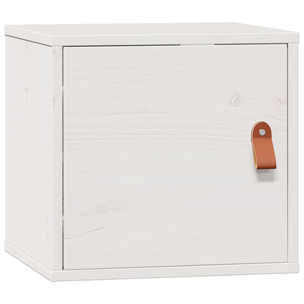vidaXL Meubles hauts muraux 2 pcs Blanc 31,5x30x30 cm Bois de pin massif