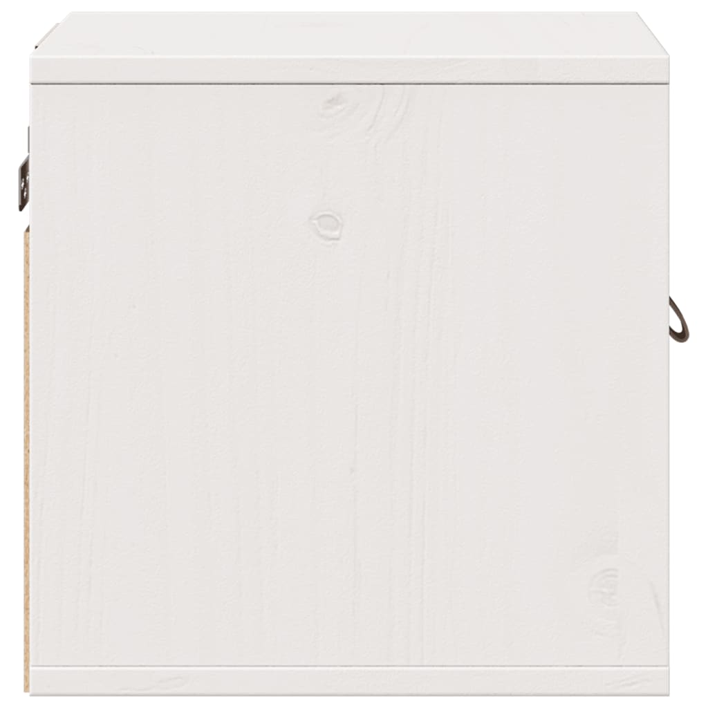 vidaXL Meubles hauts muraux 2 pcs Blanc 31,5x30x30 cm Bois de pin massif