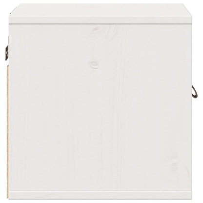 vidaXL Meubles hauts muraux 2 pcs Blanc 31,5x30x30 cm Bois de pin massif
