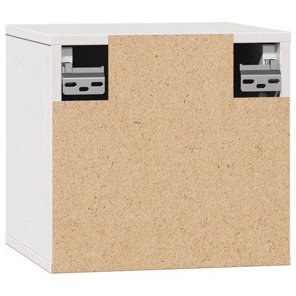 vidaXL Meubles hauts muraux 2 pcs Blanc 31,5x30x30 cm Bois de pin massif