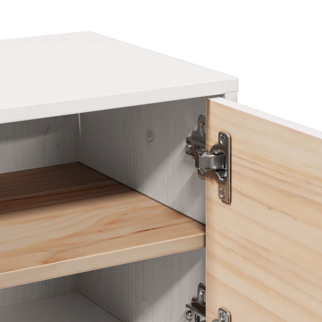 vidaXL Meubles hauts muraux 2 pcs Blanc 31,5x30x30 cm Bois de pin massif