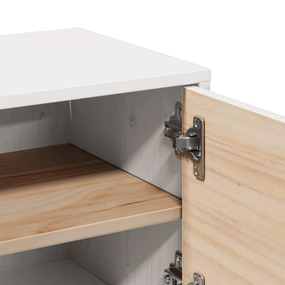 vidaXL Meubles hauts muraux 2 pcs Blanc 31,5x30x30 cm Bois de pin massif