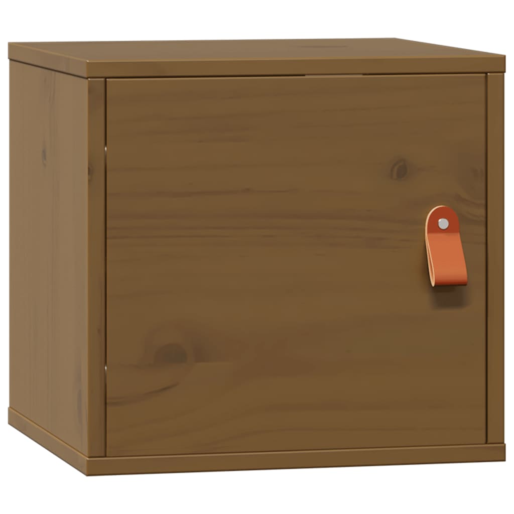 vidaXL Meuble mural marron miel 31,5x30x30 cm Pin massif