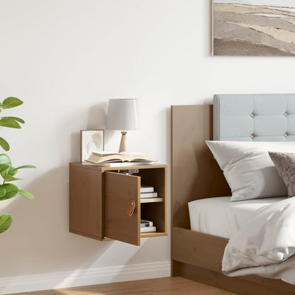 vidaXL Meuble mural marron miel 31,5x30x30 cm Pin massif