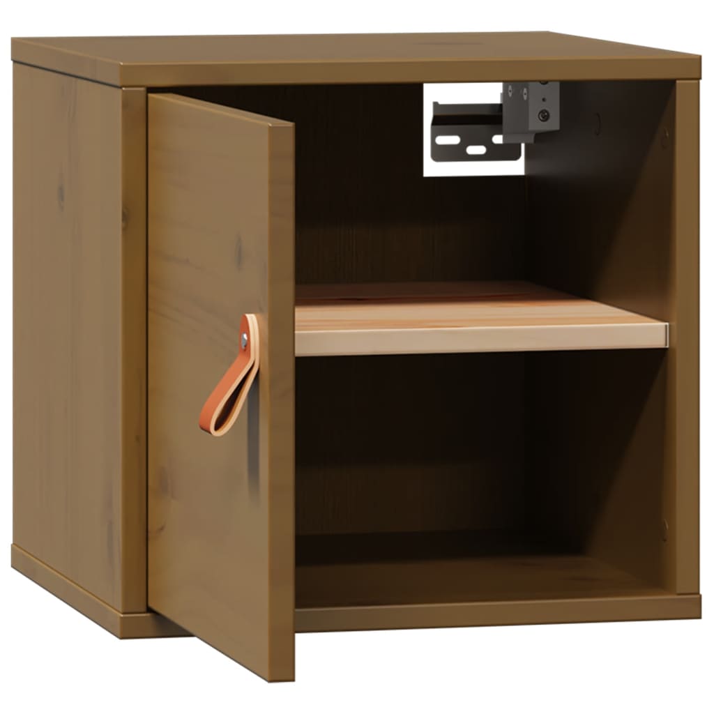 vidaXL Meuble mural marron miel 31,5x30x30 cm Pin massif