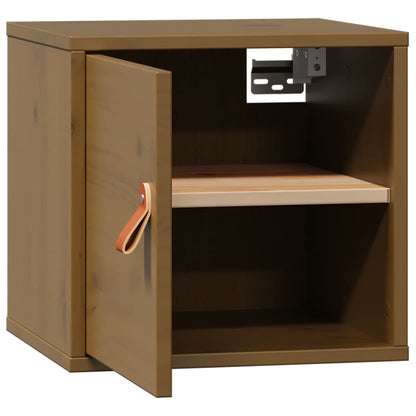 vidaXL Meuble mural marron miel 31,5x30x30 cm Pin massif
