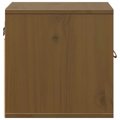 vidaXL Meuble mural marron miel 31,5x30x30 cm Pin massif