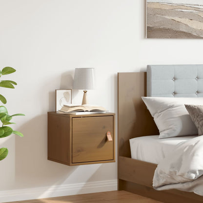 vidaXL Meuble mural marron miel 31,5x30x30 cm Pin massif