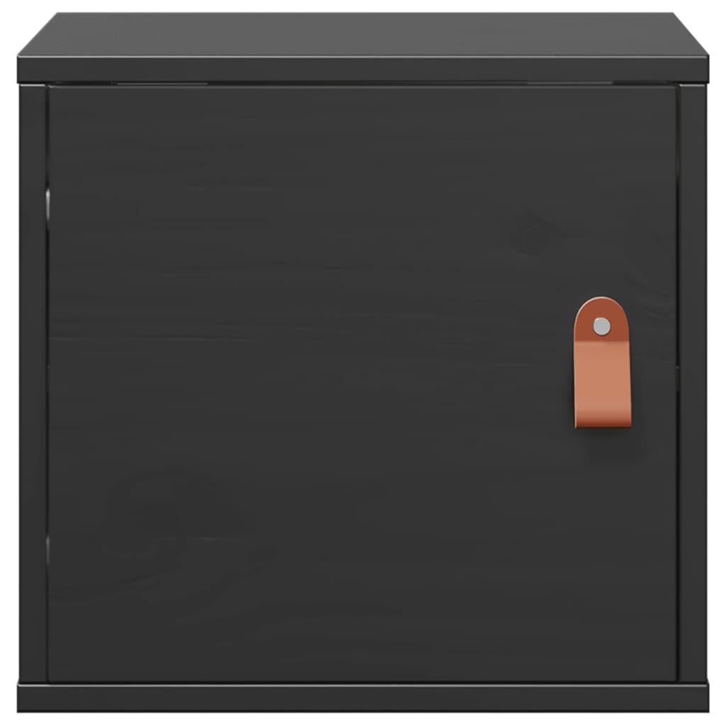 vidaXL Wandschränke 2 Stk. Schwarz 31,5x30x30 cm Massivholz Kiefer