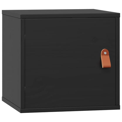 vidaXL Wandschränke 2 Stk. Schwarz 31,5x30x30 cm Massivholz Kiefer