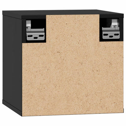 vidaXL Wandschränke 2 Stk. Schwarz 31,5x30x30 cm Massivholz Kiefer