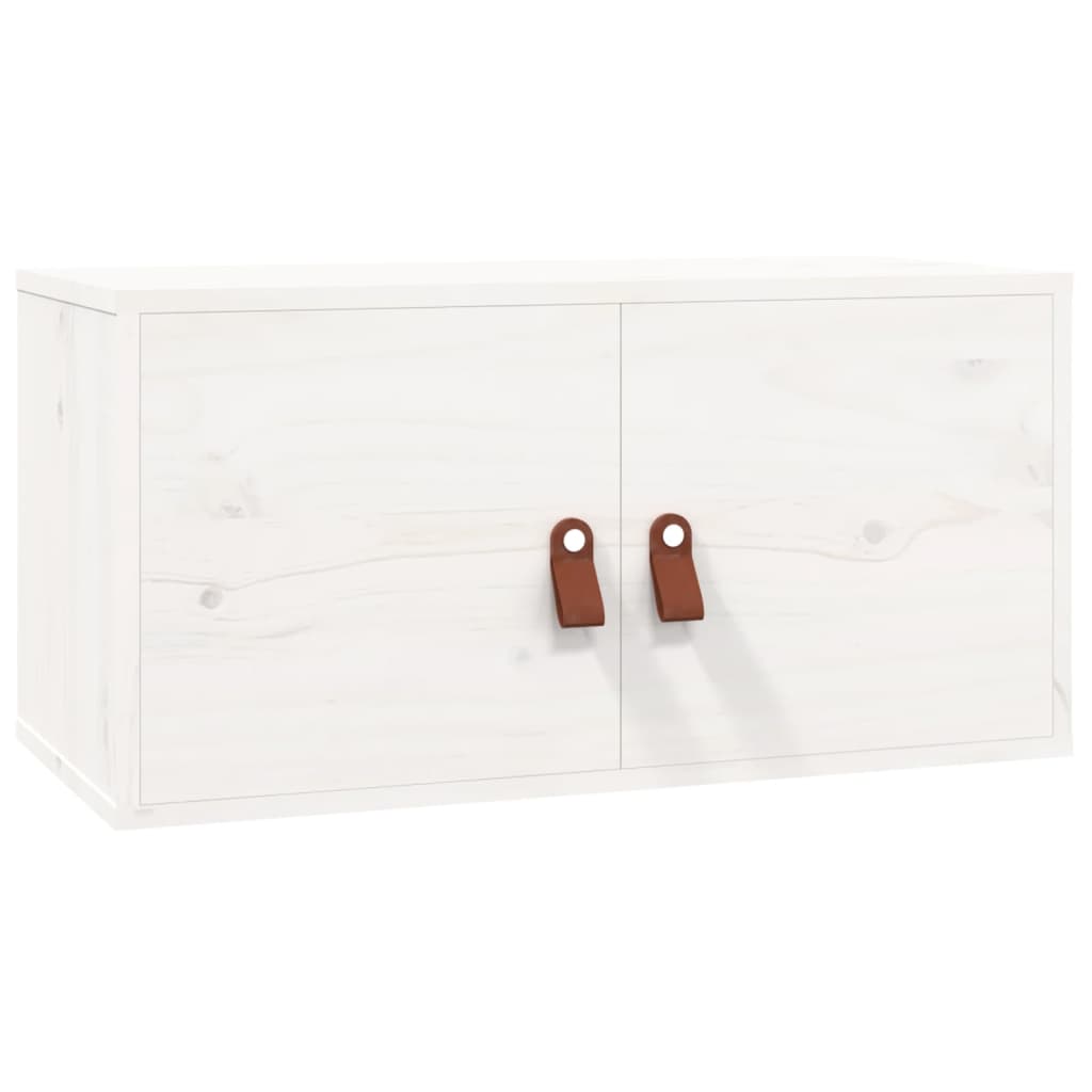 vidaXL Wandschränke 2 Stk. Weiß 60x30x30 cm Massivholz Kiefer