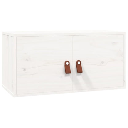 vidaXL Wandschränke 2 Stk. Weiß 60x30x30 cm Massivholz Kiefer