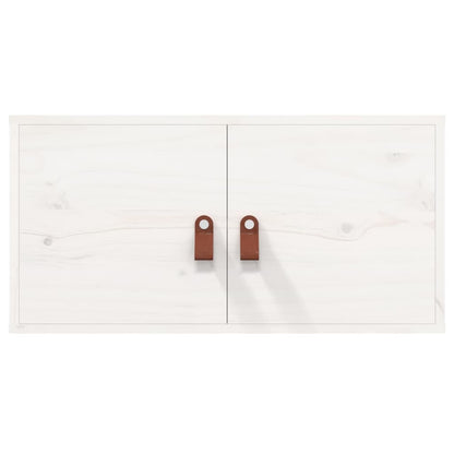 vidaXL Wandschränke 2 Stk. Weiß 60x30x30 cm Massivholz Kiefer