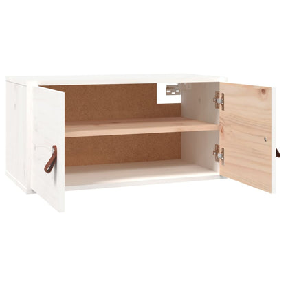 vidaXL Wandschränke 2 Stk. Weiß 60x30x30 cm Massivholz Kiefer