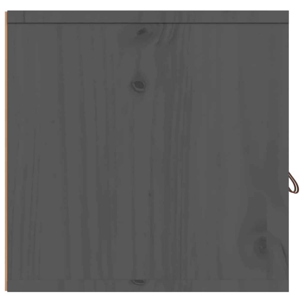 vidaXL Wandschränke 2 Stk. Grau 60x30x30 cm Massivholz Kiefer