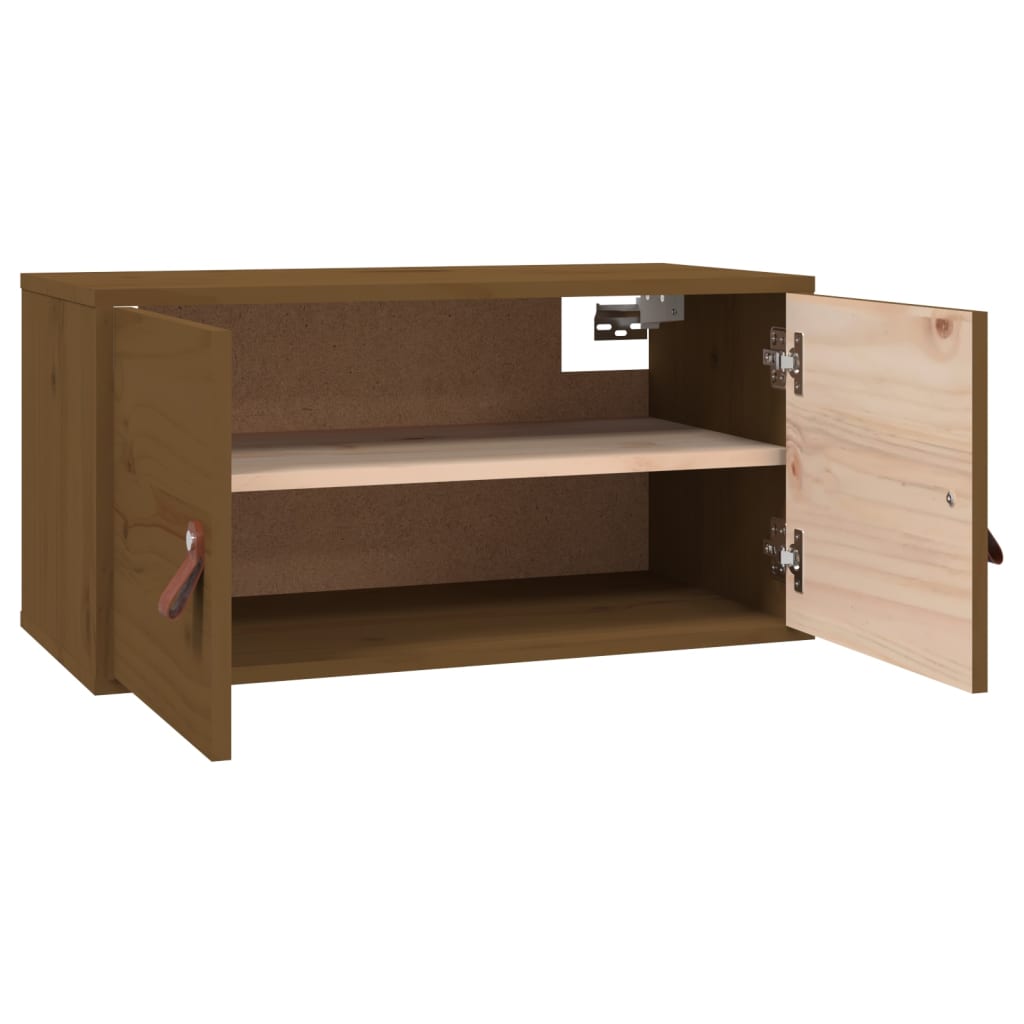 vidaXL Wandschrank Honigbraun 60x30x30 cm Massivholz Kiefer