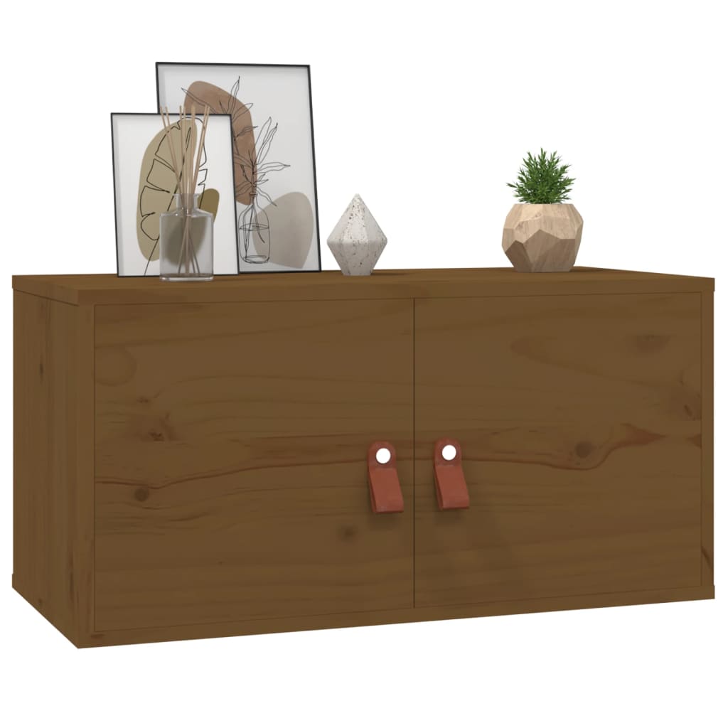 vidaXL Wandschrank Honigbraun 60x30x30 cm Massivholz Kiefer