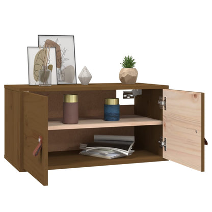 vidaXL Wandschrank Honigbraun 60x30x30 cm Massivholz Kiefer