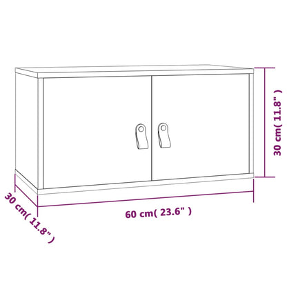 vidaXL Wandschrank Honigbraun 60x30x30 cm Massivholz Kiefer