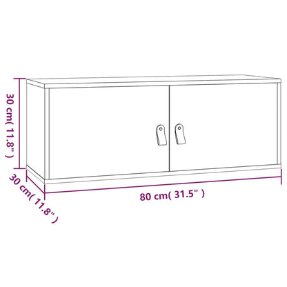 vidaXL Wandschränke 2 Stk. 80x30x30 cm Massivholz Kiefer