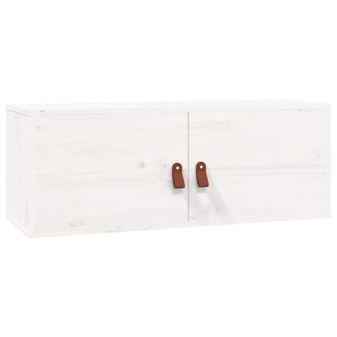 vidaXL Wandschrank Weiß 80x30x30 cm Massivholz Kiefer