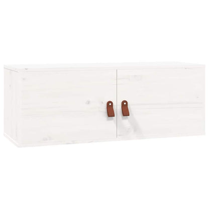 vidaXL Wandschrank Weiß 80x30x30 cm Massivholz Kiefer