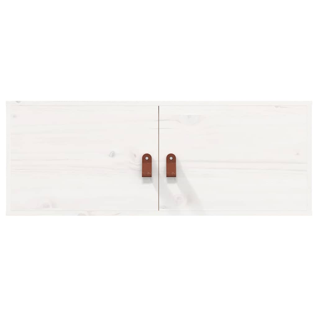 vidaXL Wandschrank Weiß 80x30x30 cm Massivholz Kiefer