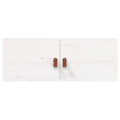 vidaXL Wandschrank Weiß 80x30x30 cm Massivholz Kiefer