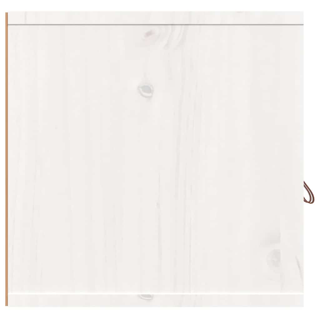 vidaXL Wandschrank Weiß 80x30x30 cm Massivholz Kiefer