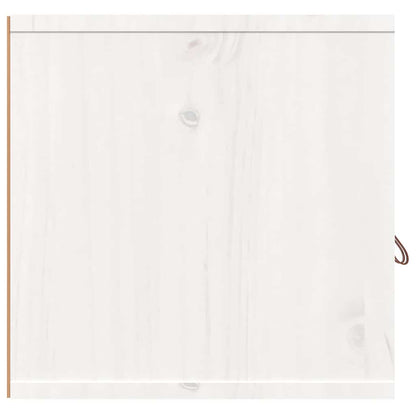 vidaXL Wandschrank Weiß 80x30x30 cm Massivholz Kiefer