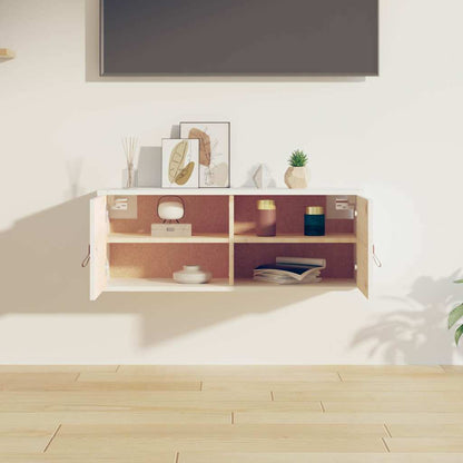 vidaXL Wandschrank Weiß 80x30x30 cm Massivholz Kiefer