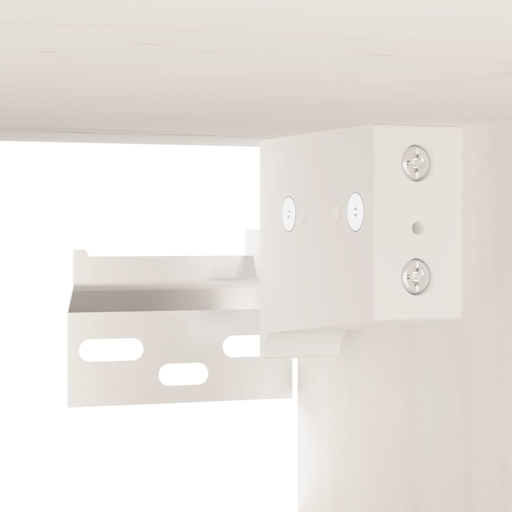 vidaXL Wandschrank Weiß 80x30x30 cm Massivholz Kiefer