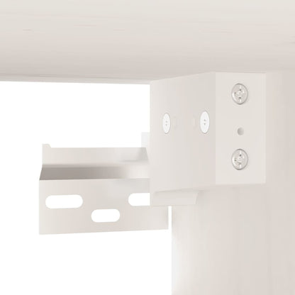 vidaXL Wandschrank Weiß 80x30x30 cm Massivholz Kiefer