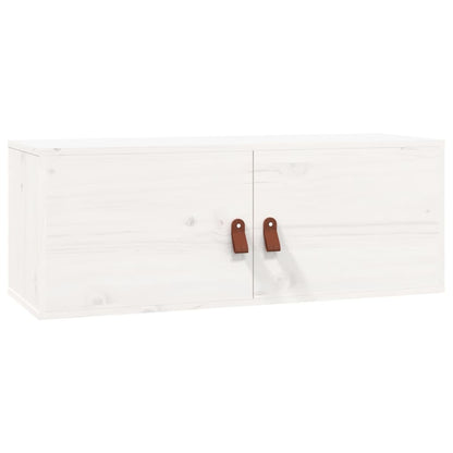 vidaXL Wandschränke 2 Stk. Weiß 80x30x30 cm Massivholz Kiefer