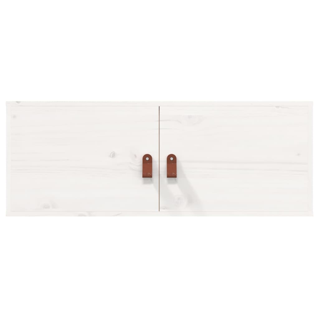 vidaXL Wandschränke 2 Stk. Weiß 80x30x30 cm Massivholz Kiefer
