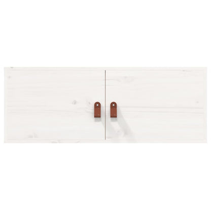 vidaXL Wandschränke 2 Stk. Weiß 80x30x30 cm Massivholz Kiefer