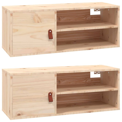 vidaXL Wandschränke 2 Stk. 80x30x30 cm Massivholz Kiefer